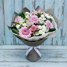 Букет цветов из:  Герберы, Альстромерии и Хризантемы #REPLACE_PRED# Речицы