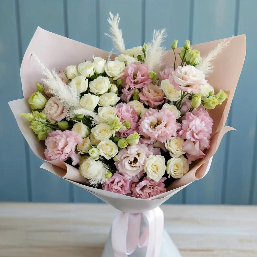 Букет цветов из: Альстромерии и Розы в Речицы