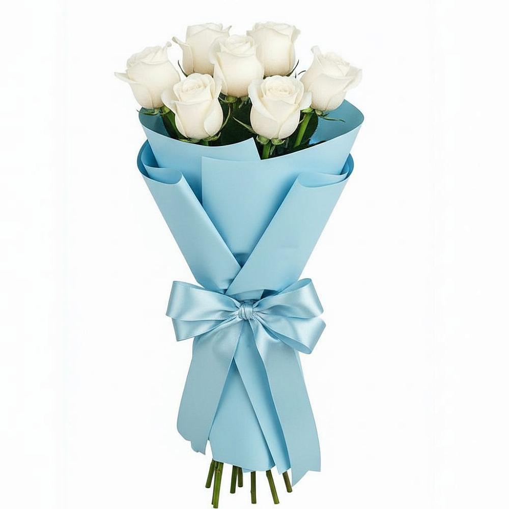 Букет 7 белых роз Проуд в Речицы