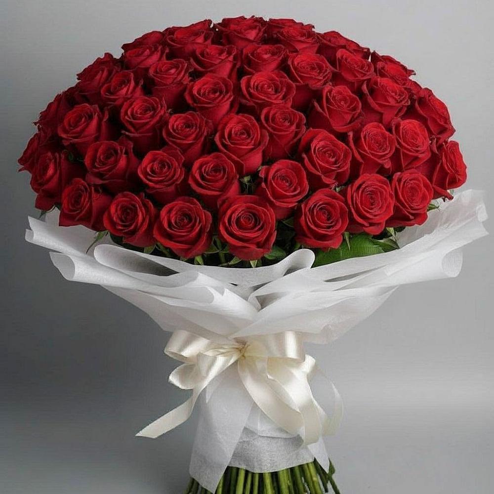 Букет 101 Красная роза Блэк Мэджик в Речицы