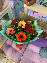 Букет цветов из:  Герберы, Хризантемы и Альстромерии #REPLACE_PRED# Речицы