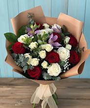 Букет цветов из:  Розы и Альстромерии #REPLACE_PRED# Речицы