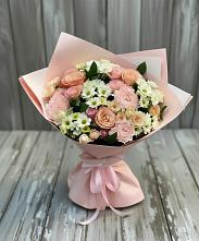 Букет цветов из:  Гвоздики, Розы и Хризантемы в Речицы