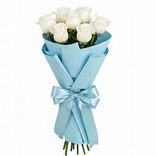 Букет 7 белых роз Проуд в Речицы