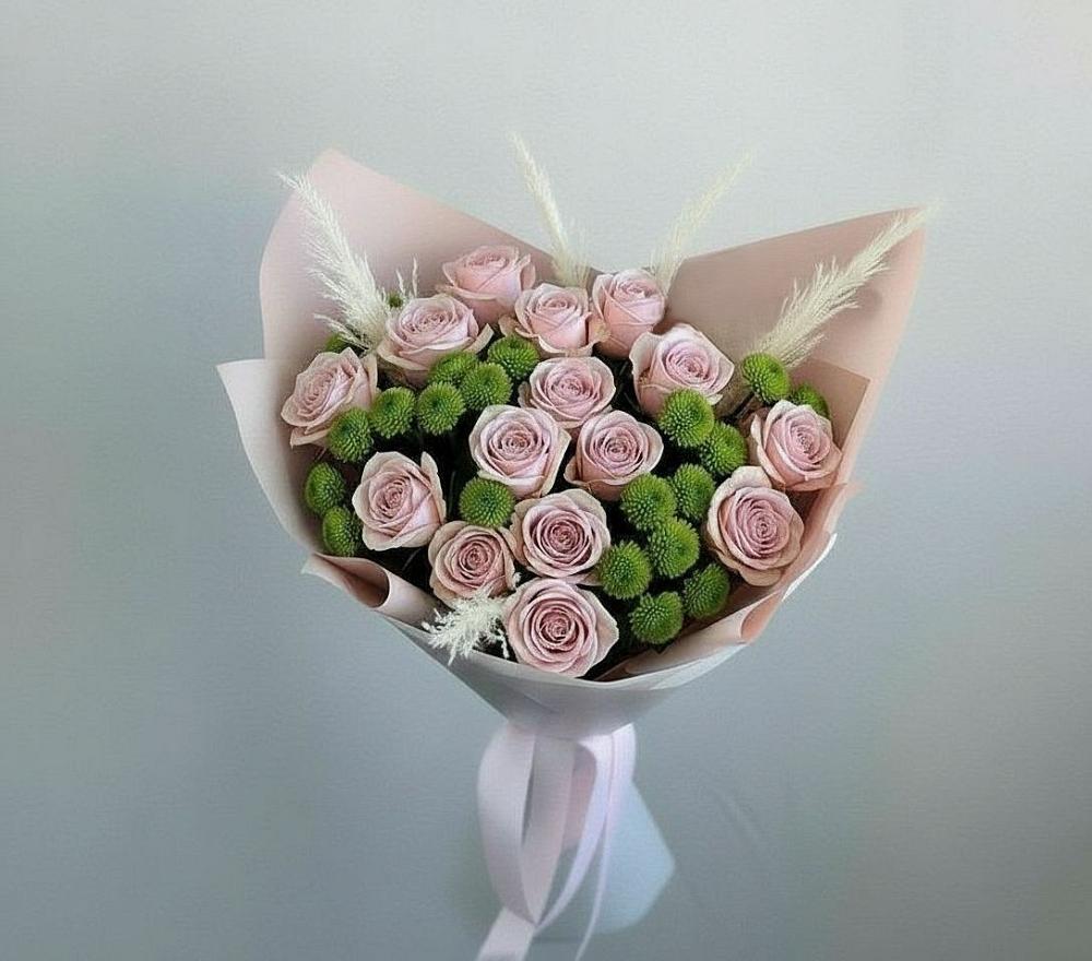 Букет цветов из: Розы и Хризантемы в Речицы