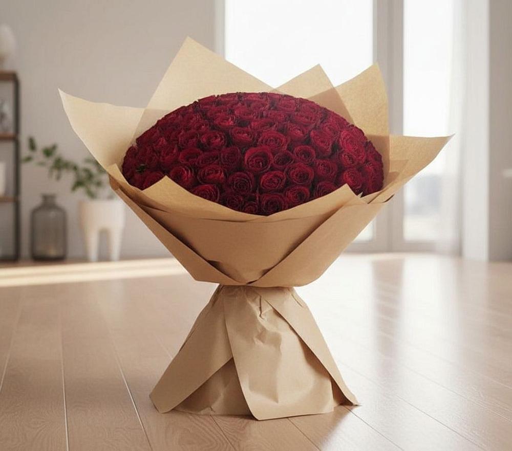 Букет 101 Красная роза в Речицы