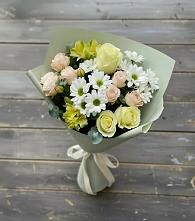 Букет цветов из:  Альстромерии, Розы и Хризантемы #REPLACE_PRED# Речицы
