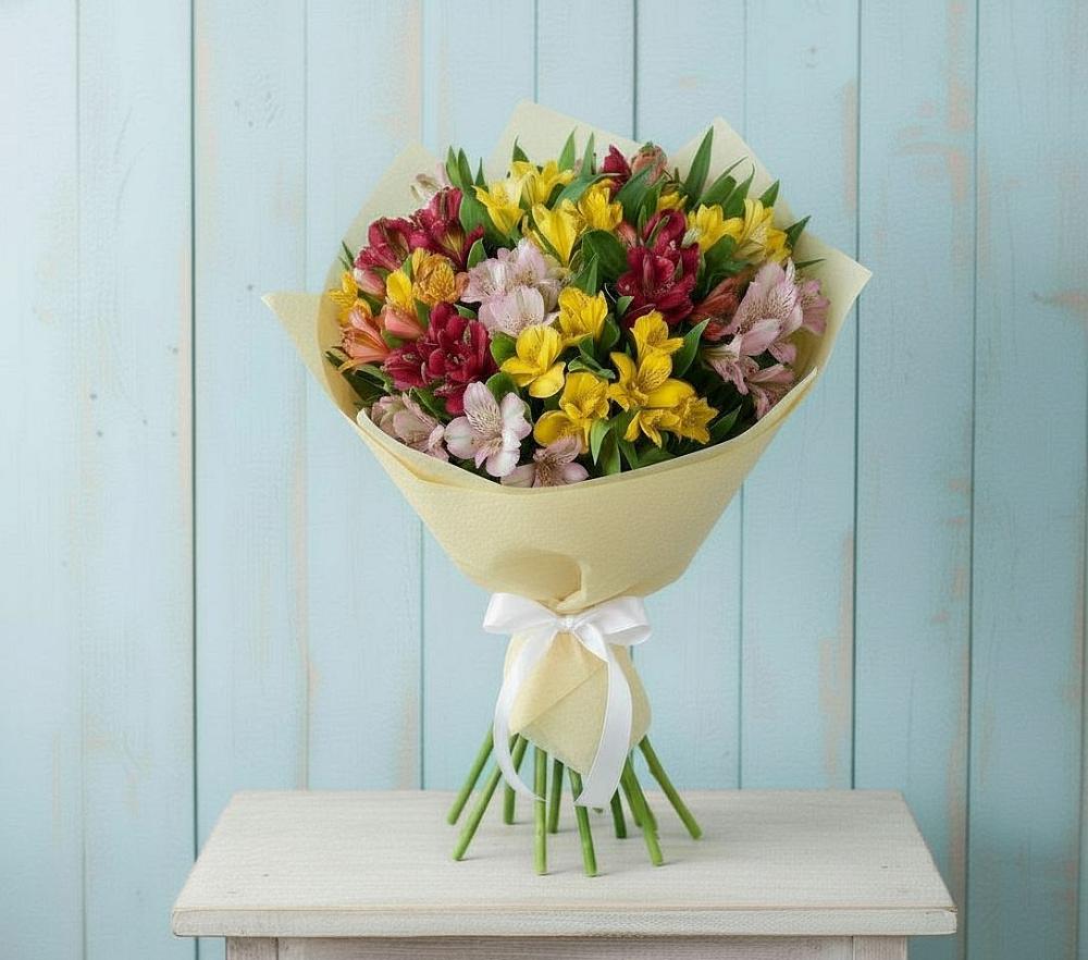 Букет цветов из: Альстромерии в Речицы