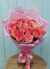Букет 15 Розовых роз Равель в Речицы
