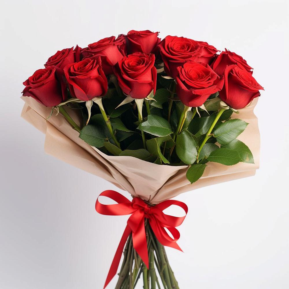 Букет 11 Красных роз Эдлесс Лав в Речицы