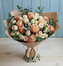 Букет цветов из:  Альстромерии и Розы #REPLACE_PRED# Речицы